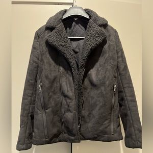 H&M Suede Biker Jacket